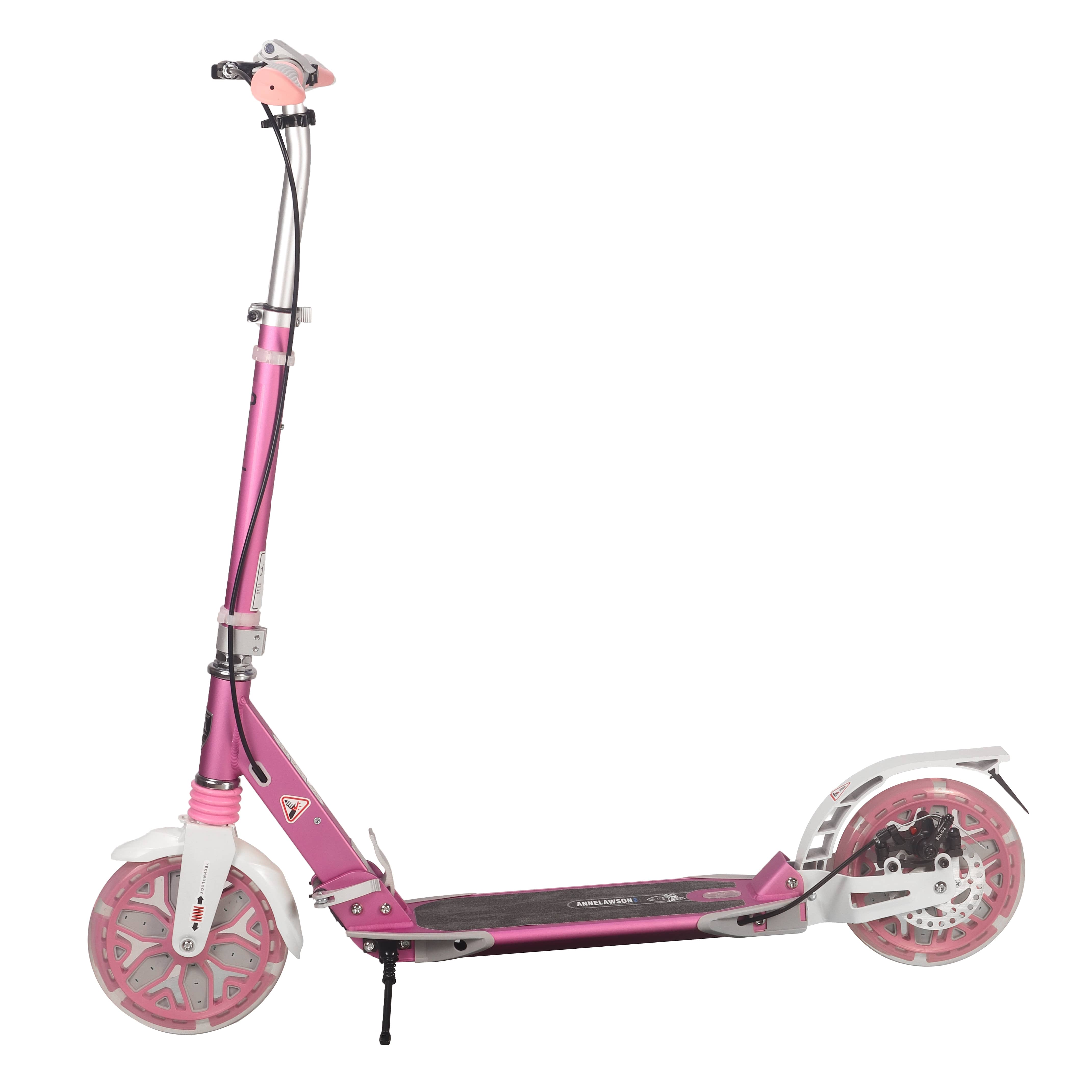 A5DL Pink Flash Wheel Dual Brake Scooter 1