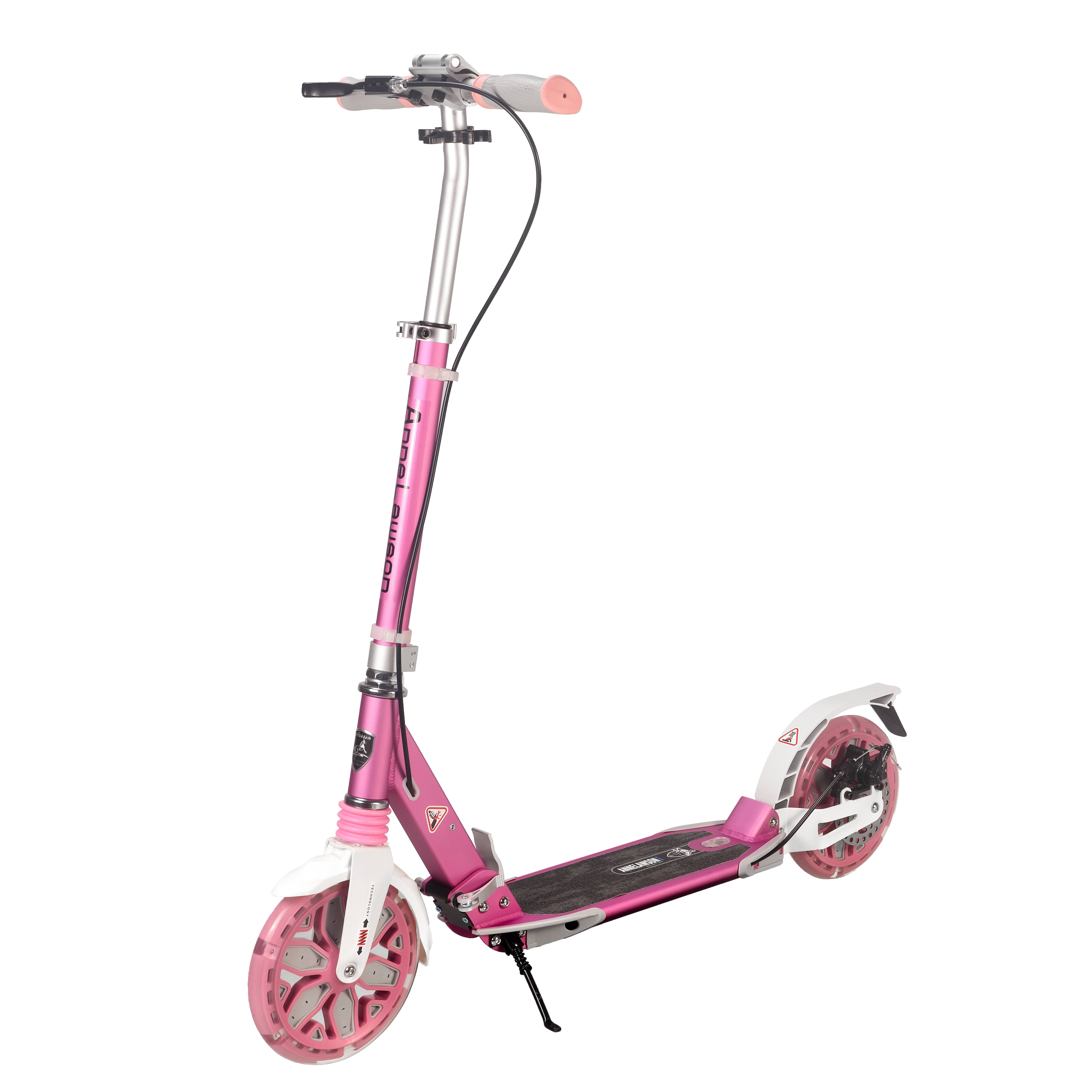 A5DL Pink Flash Wheel Dual Brake Scooter 0