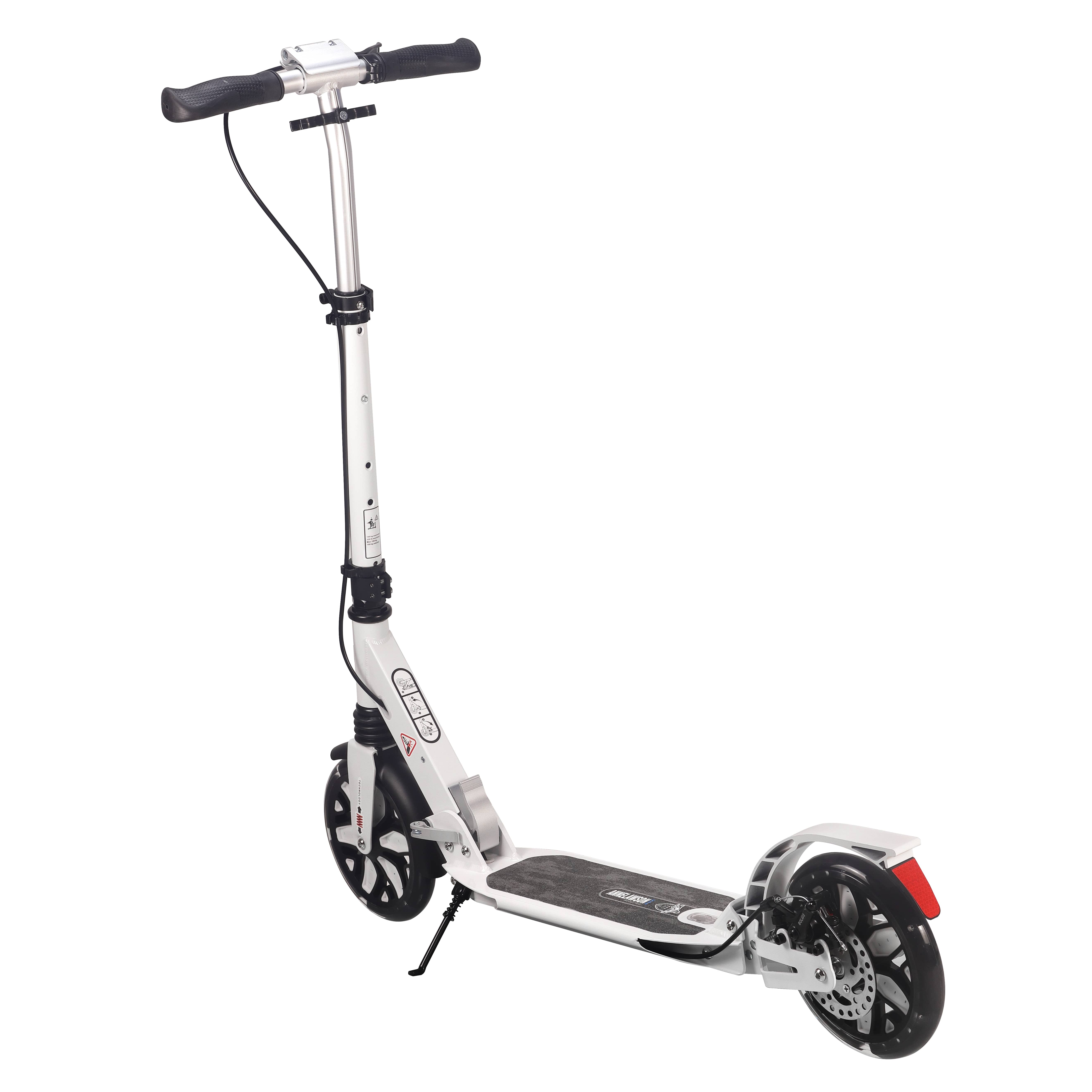 A5DL White Flash Wheel Dual Brake Scooter 2