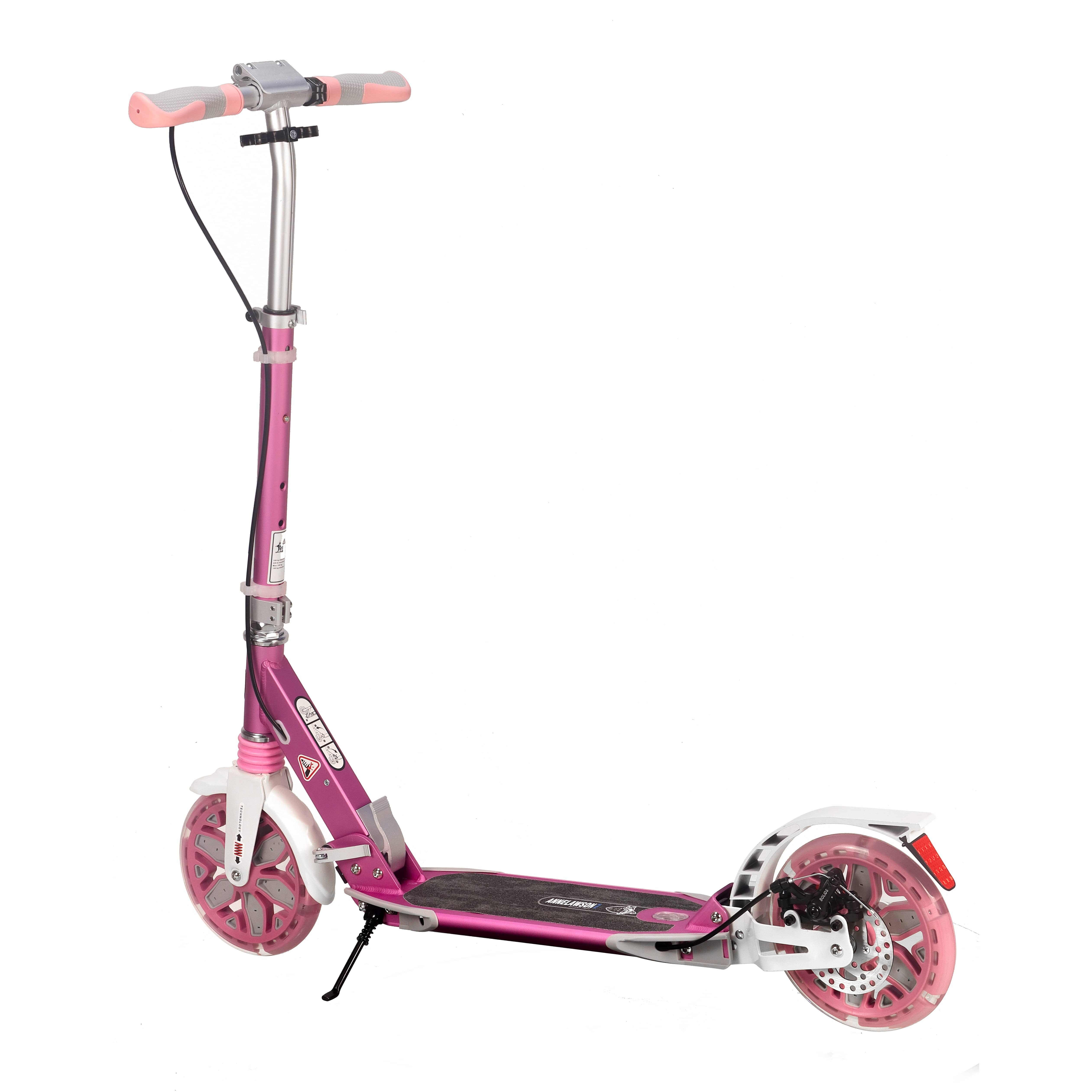 A5DL Pink Flash Wheel Dual Brake Scooter 2