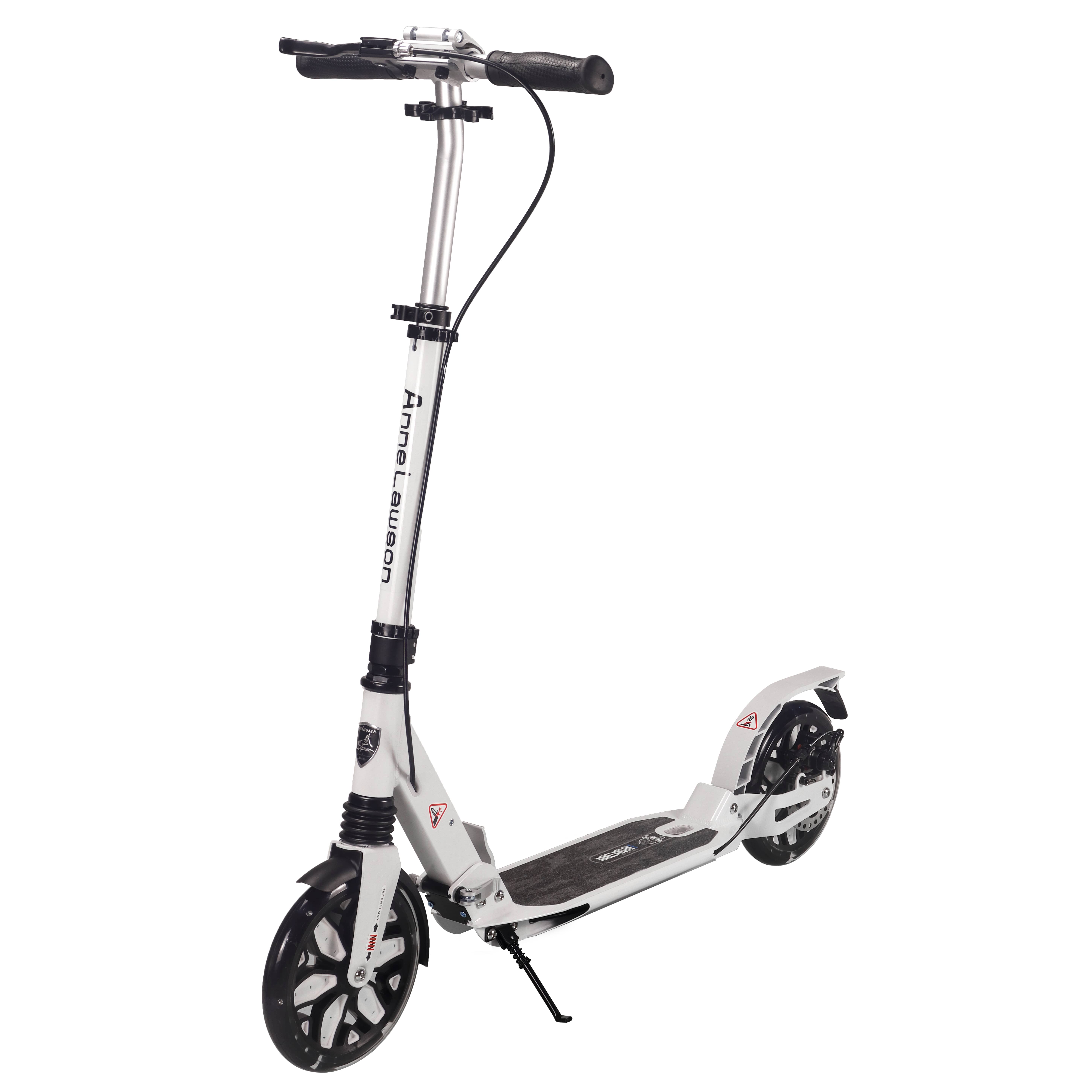 A5DL White Flash Wheel Dual Brake Scooter 0
