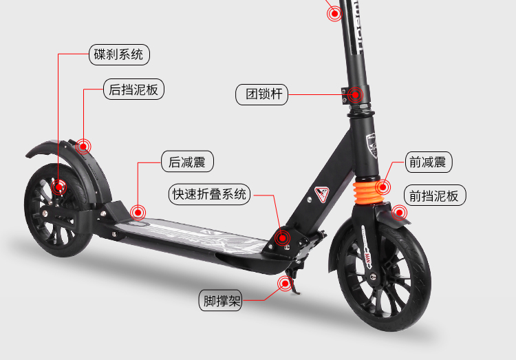 Adults Scooter A5-D ( Disc brake Style ) 14